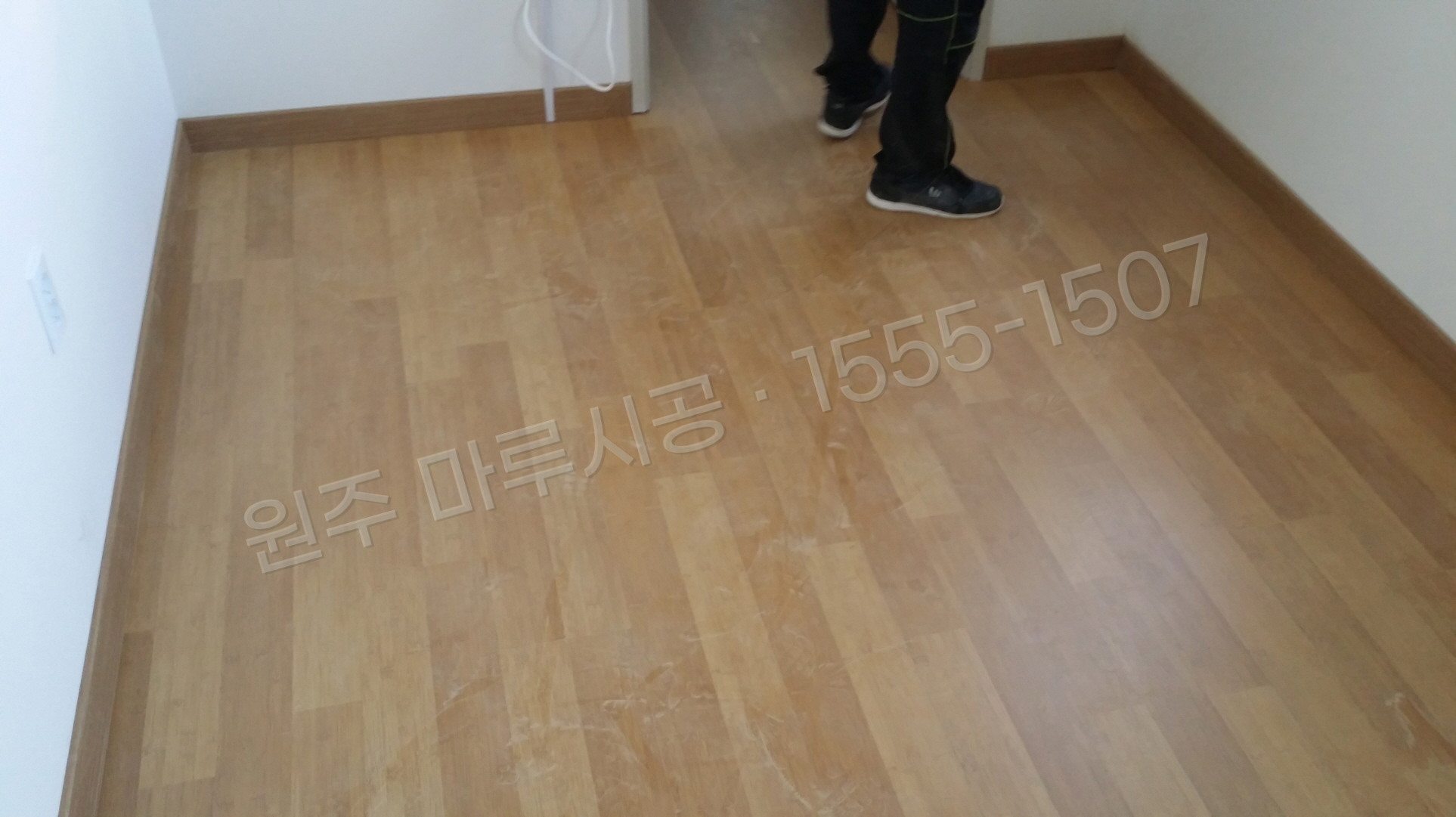 원주 무실동 마루 시공 동화 클릭S 아카시아1 강화마루 시공 후