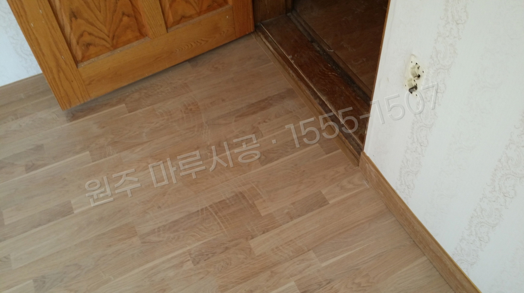 원주 행구동 마루 시공 동화 클릭 스위트오크 강화마루 시공 후