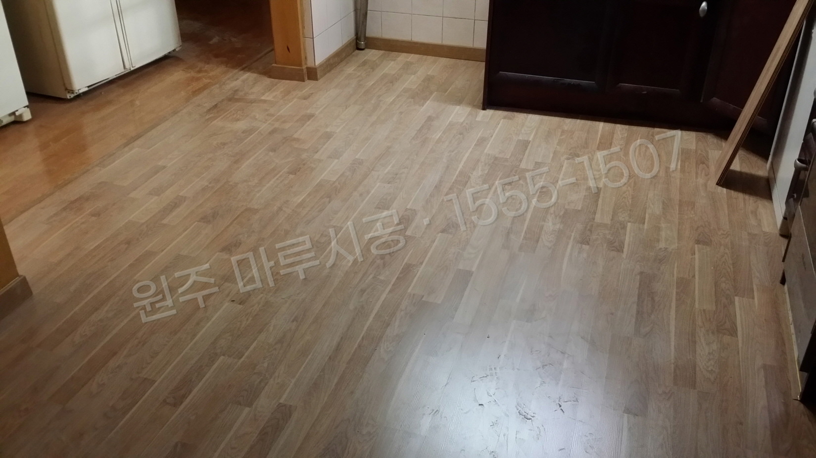 원주 행구동 마루 시공 동화 클릭 스위트오크 강화마루 시공 후