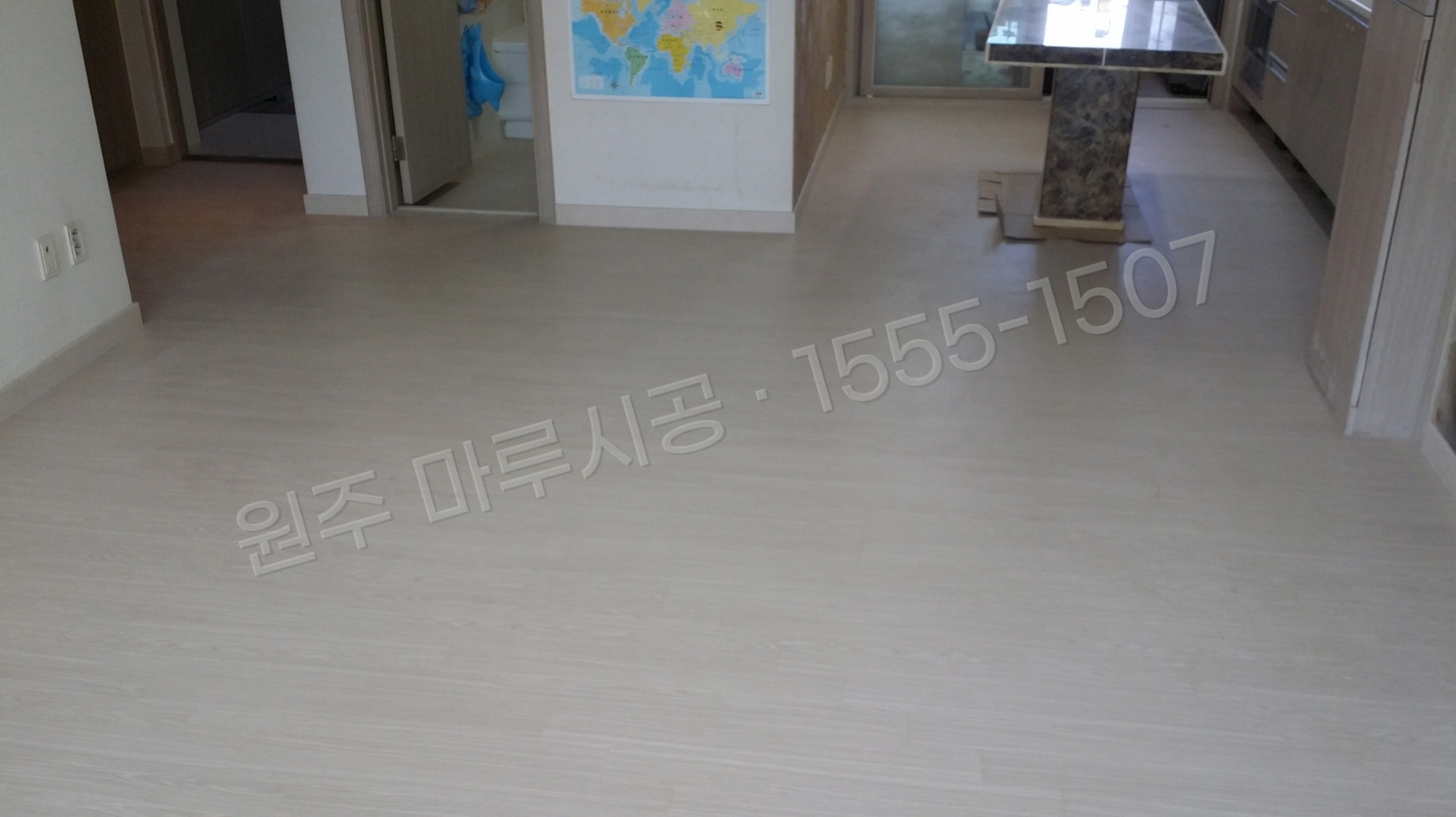 원주 중앙동 마루 시공 한솔 울트라 워시오크 강마루 시공 후