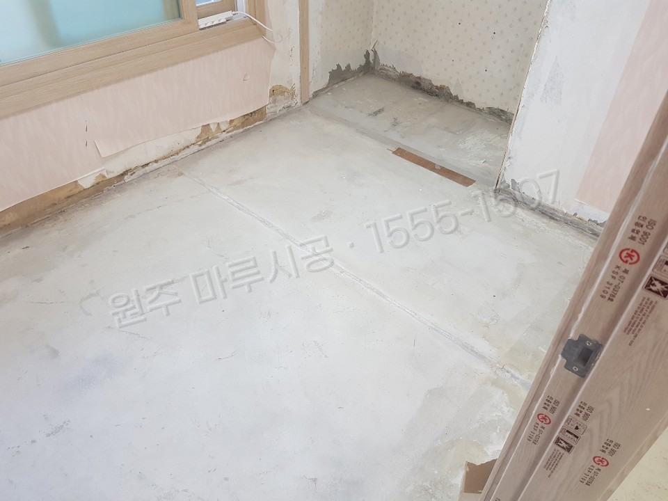 원주 학성동 마루 시공 한솔 SB 제너럴오크 강마루 시공 전