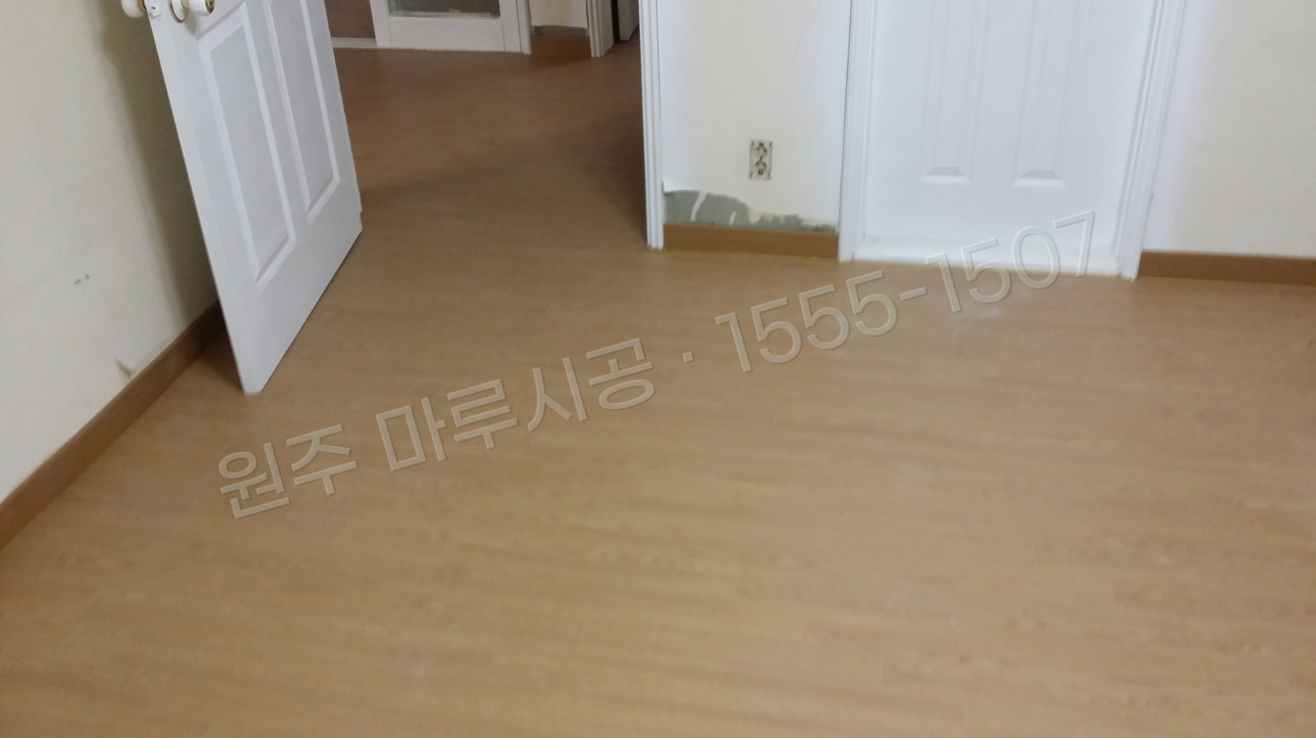 원주 반곡관설동 마루 시공 한솔 원목마루 내츄럴오크 시공 후