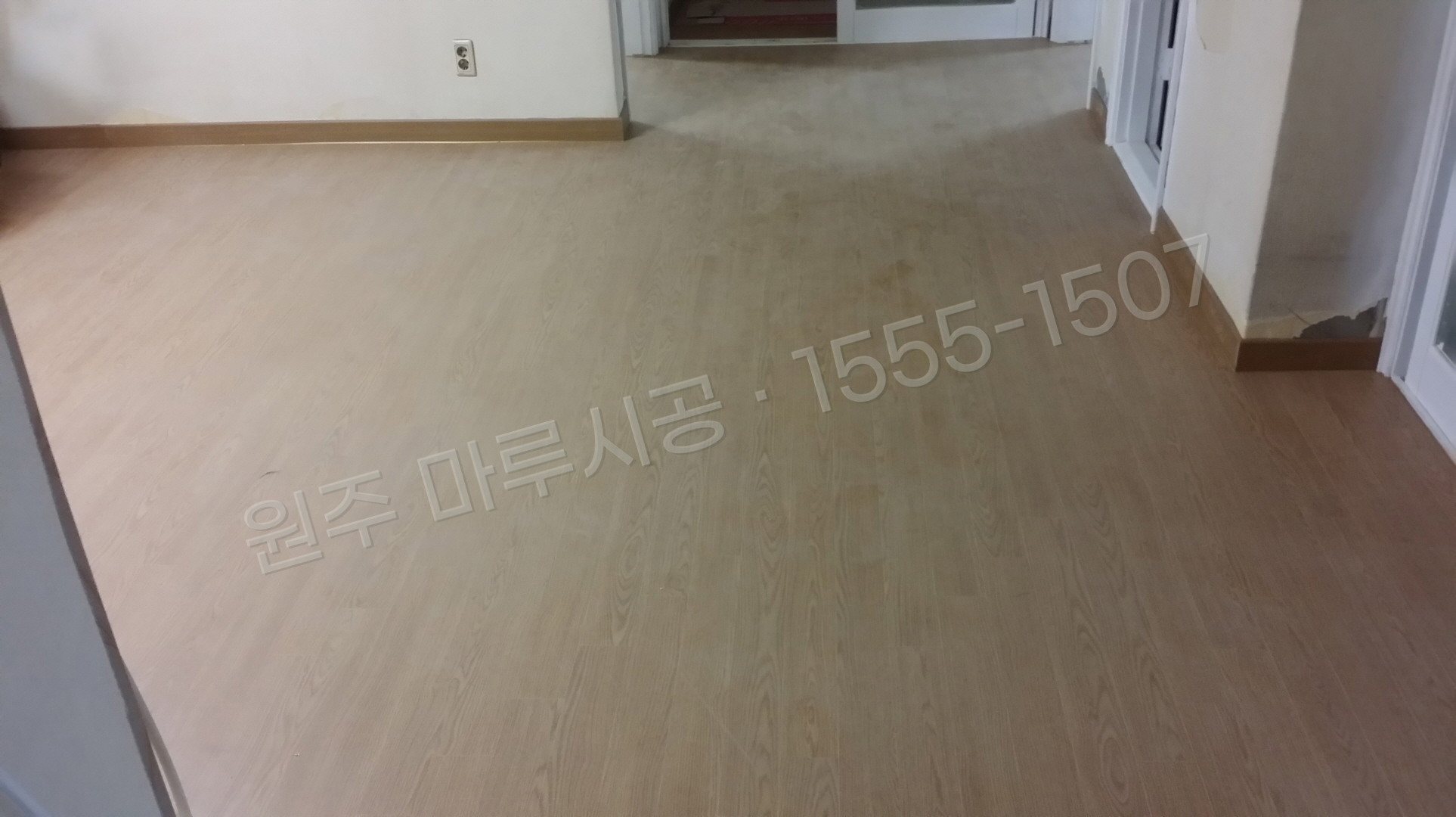 원주 반곡관설동 마루 시공 한솔 원목마루 내츄럴오크 시공 후