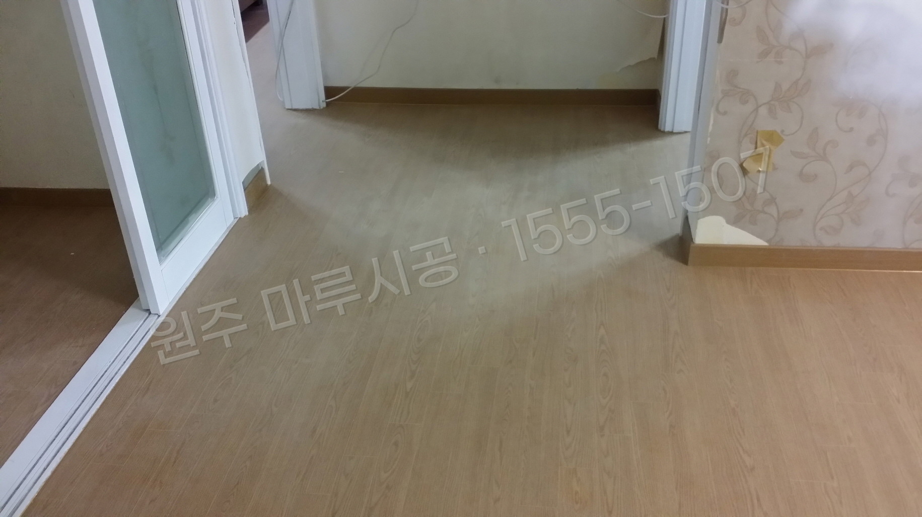 원주 반곡관설동 마루 시공 한솔 원목마루 내츄럴오크 시공 완료