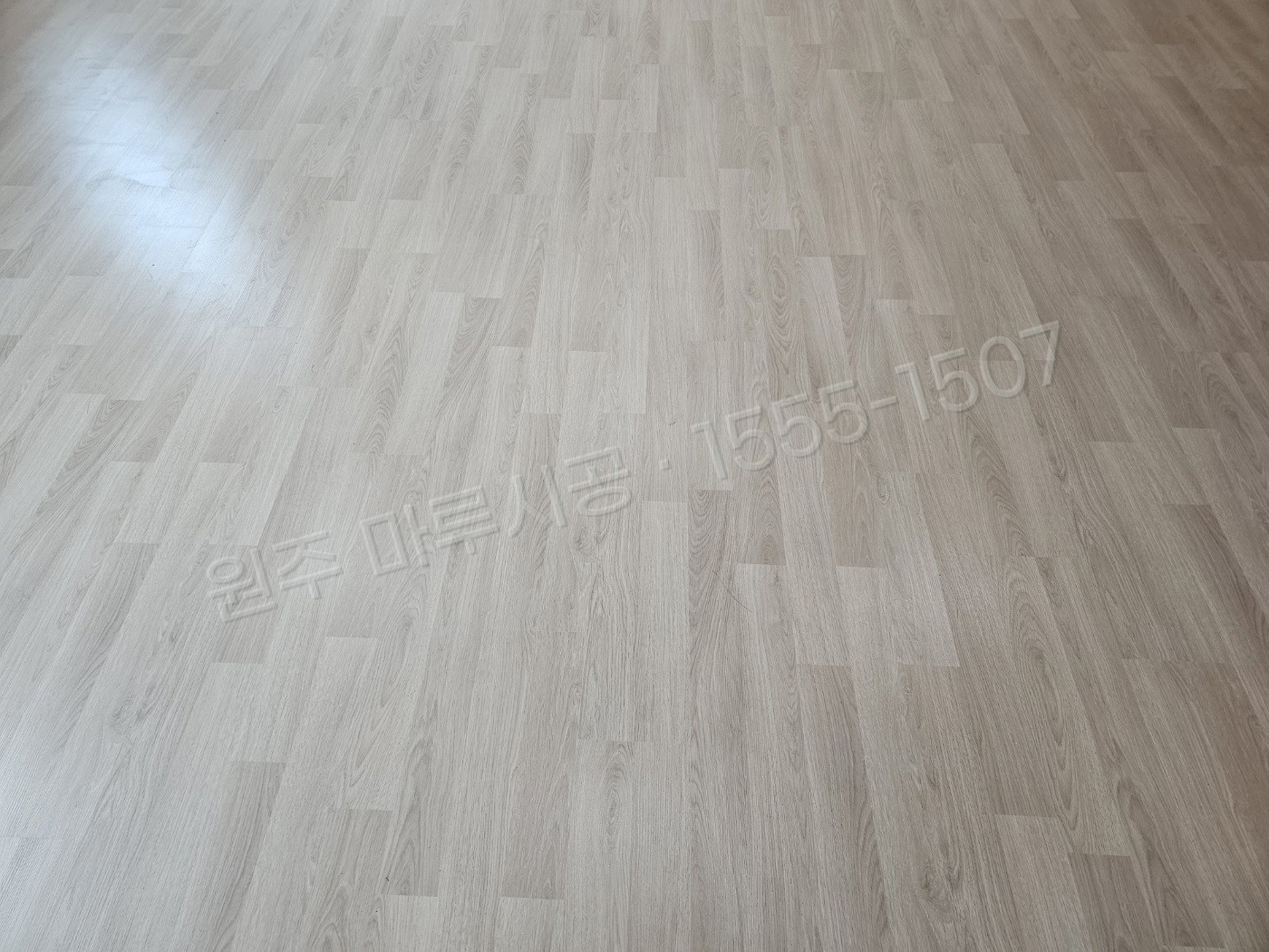 원주 명륜동 마루 시공 동화 클릭 오크스트립 강화마루 시공 후
